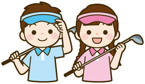 ゴルフをするこどものイメージ